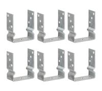 Fence Anchors Garden Ground Anchor Post Bracket Silver Galvanised Steel vidaXL