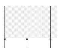 Fence and Post Steel Panels Outdoor Barrier Garden Terrace Divider vidaXL