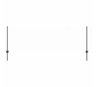 vidaXL 11 x U-Channel Grey 80 cm Steel Hexagonal Fence Posts vidaXL Grey 0.8 x 50 m Steel