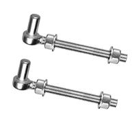 Fence and Yard Gate Hinges with Threaded J-Shaped, 10 inches | 304 Stainless Steel Gate Hardware, Threaded Assemblies with and Washers, for Installing or Replacing Hinges