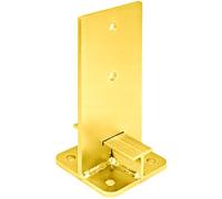 Fence Base Support 120mm x 250mm x 8.0mm Yellow Brackets Pack of: 1 Concealed Shoe Pergola, Posts, Bolt Down Feet DIYUK