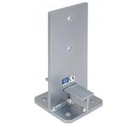 Fence Base Support Size: 90mm (Pack of: 8) Silver Brackets Concealed Shoe Heavy Duty Galvanised for Pergola, Bolt Down Feet