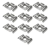 Fence Bracket Clips, 10pcs Stainless Steel Butterfly-Shaped Double Pole Pad Fixture, Metal Plate Clip For Fence Posts, Garden & Yard Fencing Hardware