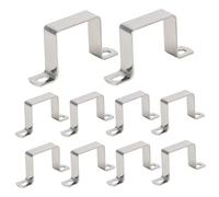 Fence Brackets, 10Pcs Fence Post Brackets, Stainless Steel Panel Clips, Anti Rattle & Anti Corrosion, Suitable for Concrete or Wooden Posts, Concrete Post
