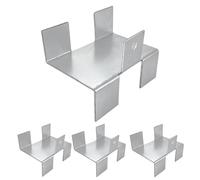Fence Brackets | Metal Anti-Flap Rust Protection Fittings | Set of 4 Gravel Board Post Brackets - Suitable for Outdoor Garden Yard Patio Pergola Gazebo Deck Gate Concrete Tiles