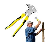 Fence Cell Cutter - Fence Pliers | Barbed Wire Cell Tools, Heavy-duty Multifunctional Hand Tools With Hammer Head Nail Puller For Bending, Cutting & Gripping, Barbed Wire Pliers With Hammer Head