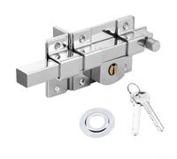 Fence Cross Key Mechanical Latch Lock for Exterior Doors Compatible with Wooden Iron Swing Door Types (2008CR - left)