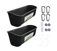 Fence Feeder Chicken - No Waste Goat Duck Waterer Bucket Trough | Feeding Container For Livestock With Clips For Duck, Deer, Sheep Quzente