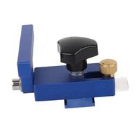 Fence Flip Limit Aluminum Alloy T Track Stop Tool, Blue and Gold, for Woodworking - Easy Locking, Durable Design, Ideal for Carpenters and Standard T Tracks (45#)