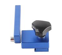Fence Flip Limit Aluminum Alloy T Track Stop Tool, Blue and Gold, for Woodworking - Easy Locking, Durable Design, Ideal for Carpenters and Standard T Tracks (30#)