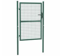 vidaXL Fence Gate Steel 100x125 cm Green, Green