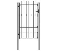 vidaXL Fence Gate HORST 100 x 175 cm Metal Black Lockable