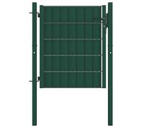 (green, 100 x 204 cm) vidaXL Fence Gate Steel Outdoor Garden Yard Door Anthracite/Green Multi Sizes