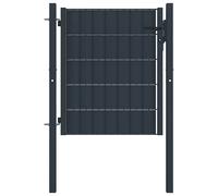Fence Gate Steel Outdoor Garden Yard Door Anthracite/Green Multi Sizes vidaXL