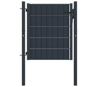 Fence Gate Steel Outdoor Garden Yard Door Anthracite/Green Multi Sizes vidaXL