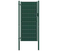 (green, 100 x 204 cm) vidaXL Fence Gate Steel Outdoor Garden Yard Door Anthracite/Green Multi Sizes