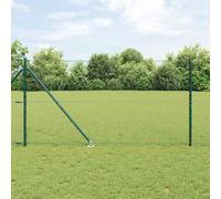 Fence Hexagon Metal Garden Green 1.4x10m UV-Resistant Steel 5-Roll Kit InclPosts