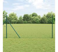 Fence Mesh Roll Green 50 x 1.4 m Steel PVC 25 mm Mesh Durable Garden Fence Edge