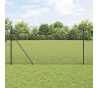 Fence Mesh Roll Grey 25x1.4m Steel-PVC 12x12mm Durable Garden Barrier Privacy