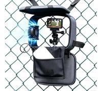 Fence Mount Bag with Cooling Fan & Shade for Insta360/DJI/GoPro/Mevo/Phone | Game Changer Mounting Kit Cell Phone Fence Mountg Gamechanger Streaming Kit with Fan for Baseball Tennis Football Recording