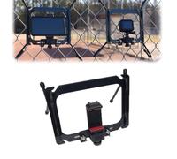 Fence Mount for DJI/GoPro/Mevo Start/Phone, Shock-Absorbing Baseball Tennis Court Chain Link, Record a Wonderful Sports Life (with Mobile Phone Adapter)