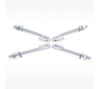 Fence Net Tensioner Open Hook M10 x 155mm Galvanised Steel 4 Pack, Fence Wire Strainer Bolt, Tension Bar and Garden Fencing