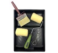 Fence Paint Brush and Roller Set, Fence and Shed Brush with Decking Roller for Painting Walls, Block Paving, Masonry and Wooden Surfaces