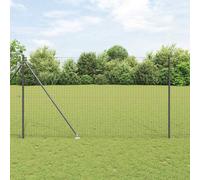 Fence Panel 1.5x10m Grey Steel PVC Privacy Garden Panel Kit with Posts HeavyDuty