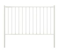 vidaXL Fence Panel With Posts Powder-coated Steel 1.7X1.25 M White, White