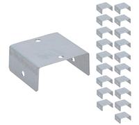 Fence Panel Clip 50mm Galvanised Steel Bracket Holder Trellis Post Support 20PK