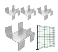 Fence Panel Clip - No Drill Mounting Brackets, Gravel Board Fasteners, Four Piece Set | Secure Installation Hardware for Fixing Garden Fence Panels Outdoor Use