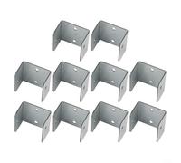 Fence Panel Clips 10 Pack Zinc Steel For Stable Connection Of Trellis And Timber Posts, Compatible With Panels 32mm 35mm 44mm And 50mm(35mm)