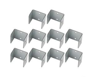 Fence Panel Clips 10 Pack Zinc Steel For Stable Connection Of Trellis And Timber Posts, Compatible With Panels 32mm 35mm 44mm And 50mm(35mm)