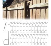 Fence Panel Clips and Wedges, 25 Pcs fence clips to Stop Rattling and Banging, Durable Stainless Steel Grips for 6 Fences for Rattling Fences