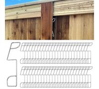 Fence Panel Clips and Wedges, 50 Pcs fence clips to Stop Rattling and Banging, Durable Stainless Steel Grips for 6 Fences for Rattling Fences
