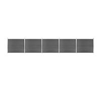 Fence Panel Set WPC 872x146 cm Grey
