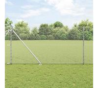 Fence Panel Galvanised Steel 10x1.2m Silver 13mm Mesh Weather-Resistant Security