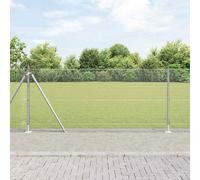 Fence Panel Galvanised Steel PVC 10x0.8m Silver 16x16mm Mesh Weatherproof Strong