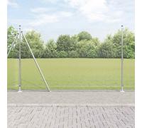 Fence Panel Galvanised Steel PVC 25x1.5m 16x16mm Mesh Silver Weatherproof Heavy