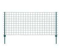 Fence panel Green PVC-coated steel 20x1m incl 11 posts durable UVproof