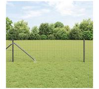 Fence Panel Grey 0.4m x 25m Steel PVC Weather-Resistant Garden Privacy Easy-fit