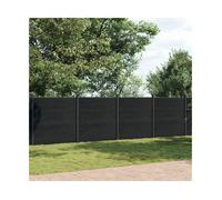 Fence Panel Grey 1218x186cm WPC Aluminium Privacy Patio Panel Durable Heavy-Duty