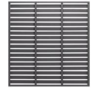 Fence Panel Grey WPC & Steel 180x180cm Slatted Garden Screen WeatherproofOutdoor