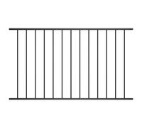 vidaXL Fence Panel Powder-coated Steel 1.63x1m Anthracite Garden Patio Barrier