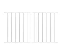 vidaXL Fence Panel Powder-coated Steel 1.7x1.25 m White, White
