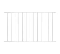 vidaXL Fence Panel Powder-coated Steel 1.7x1.25 m White, White
