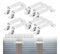 Fence Panel Security Brackets, 10 PCS Stainless Steel Fence Clips for Panels, 3''/3.5''/4''/5'' Wooden / Concrete Post Brackets, Fence Panel Holders to Stop Rattling (30 mm, 125 mm / 5 inches)