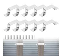 Fence Panel Security Brackets, 10 PCS Stainless Steel Fence Clips for Panels, 3''/3.5''/4''/5'' Wooden / Concrete Post Brackets, Fence Panel Holders to Stop Rattling (20 mm, 90 mm / 3.5 inches)