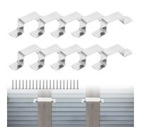Fence Panel Security Brackets, 10 PCS Stainless Steel Fence Clips for Panels, 3''/3.5''/4''/5'' Wooden / Concrete Post Brackets, Fence Panel Holders to Stop Rattling (20 mm, 80 mm / 3 inches)