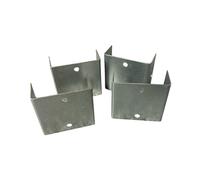 Fence Panel Security U-Clips, Galvanised Steel, Anti-Rattle, 44mm & 51mm, for Fixing Fence Panels and Heavy Duty Timber Trellis, Pack of 4, 8 or 12 (4, 44mm)